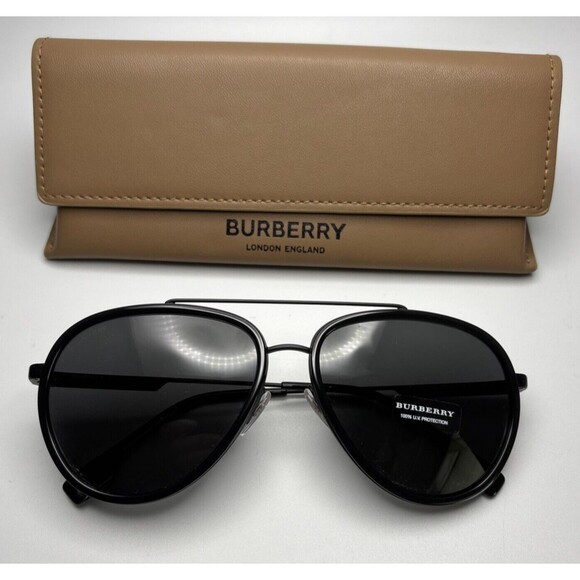 Burberry Sunglasses Men's B-3125 1017/87  59-15mm 145 3N Black Lens with Case - Picture 1 of 15